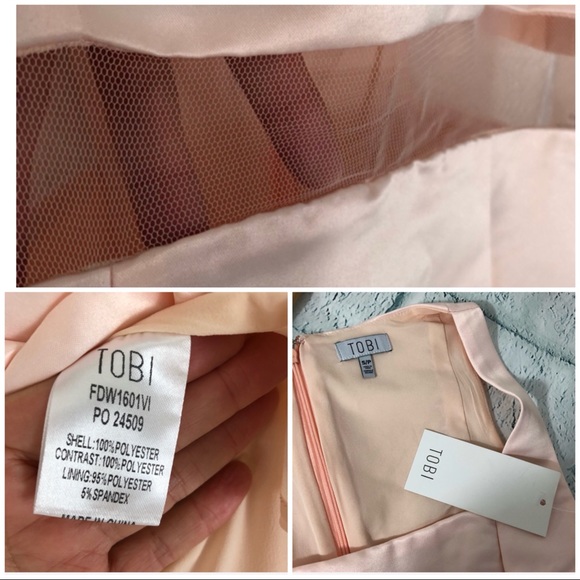 TOBI prom dress light pink mesh details - Picture 7 of 8